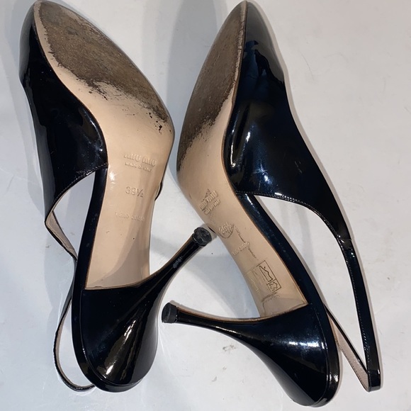 MIU MIU PATENT LEATHER SLINGBACK HEELS SIZE 8.5 - Picture 8 of 9